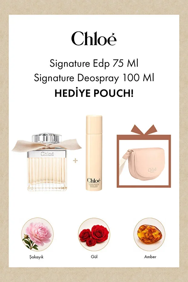 Signature - Women's Bag Perfume Set (EDP 75 ML + Deospray 100 ML + Pouch)