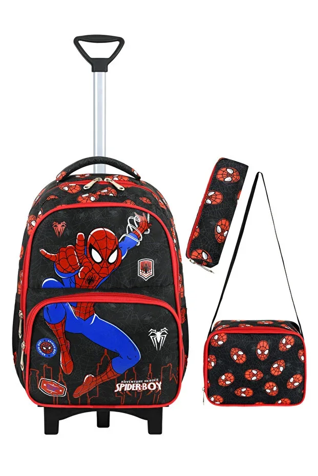 Primary School Trolley Bag 3-Piece Set - Fixed Trolley Mechanism (Foldable Front Foot)