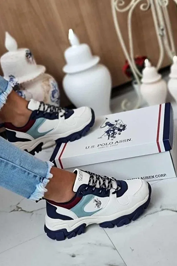 U.S. Polo Assn. TRACKY Women's Casual Sports Shoes 101532673 White/Blue
