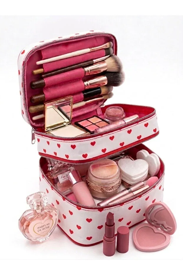 NS Double Layer Captain Travel Makeup Organizer Makeup Bag, Multifunctional Cosmetic Bag
