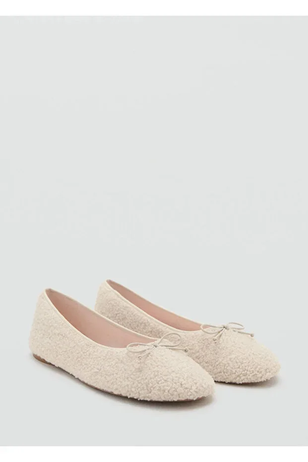 MANGO Kids Furry Moccasin Shoes