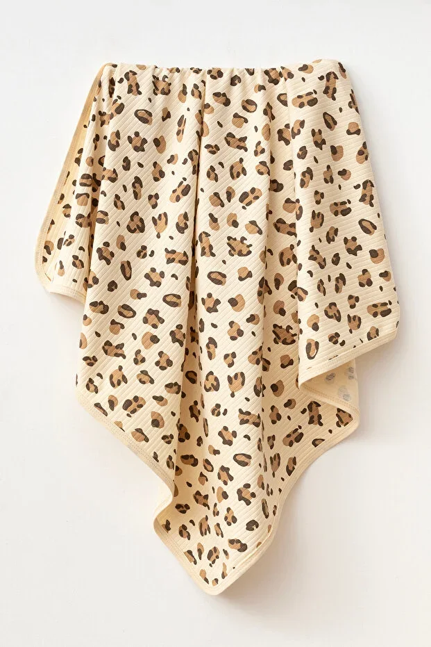 LEOPARLI Naturel Cotton 80x90 cm Single Layer Baby Blanket