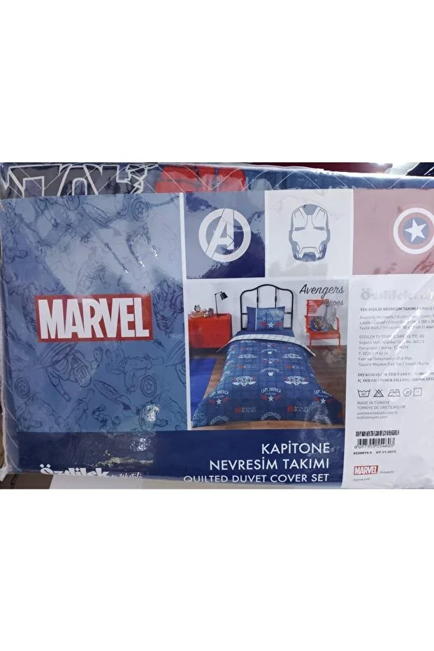Avengers Single Person Disney Licensed Elastic Fitted Sheet Quilted Children's Duvet Set