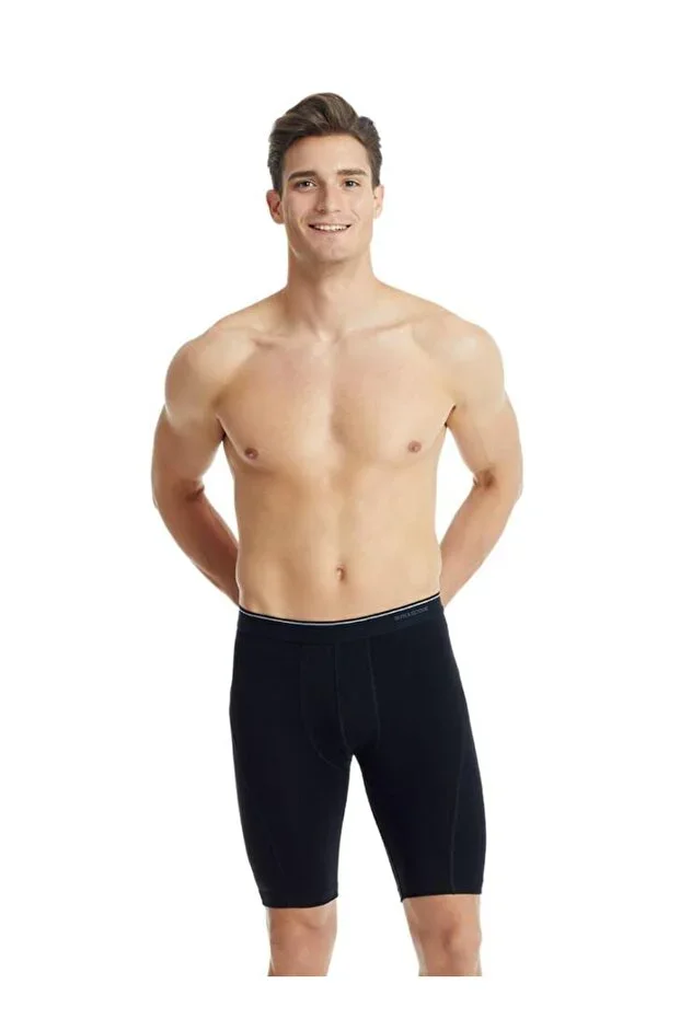 Tender Cotton Büyük Beden Uzun Paça Siyah Boxer C0T3N2O9