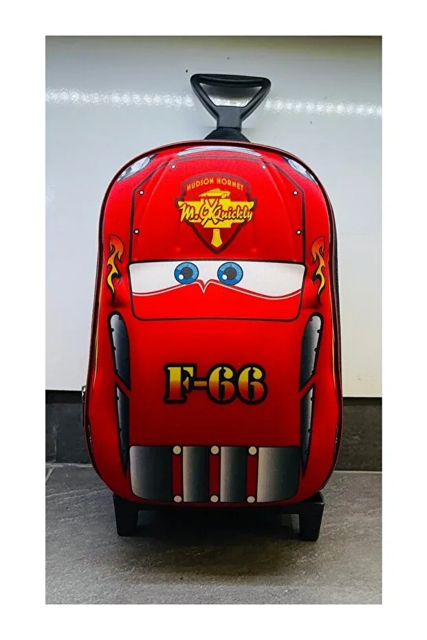 Kindergarten Trolley Backpack for Kids 3-6 Years 5d Shell F66 Car