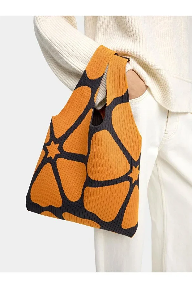 Floral Pattern Mesh Bag