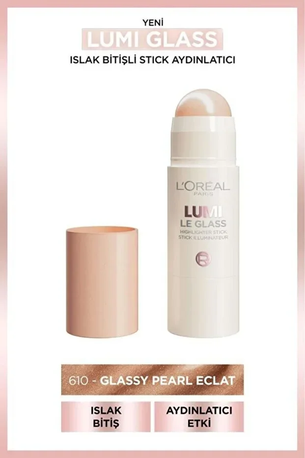 L'Oréal Paris Lumi Glass Wet Finish Stick Highlighter - 610 Glassy Pearl Eclat