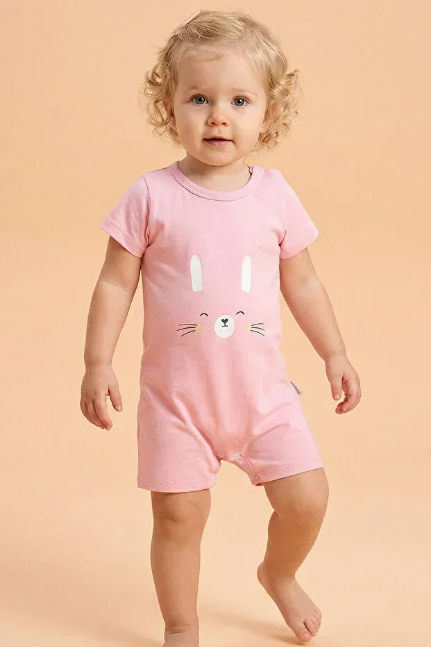 %100 Cotton Baby Girl Summer Short Romper