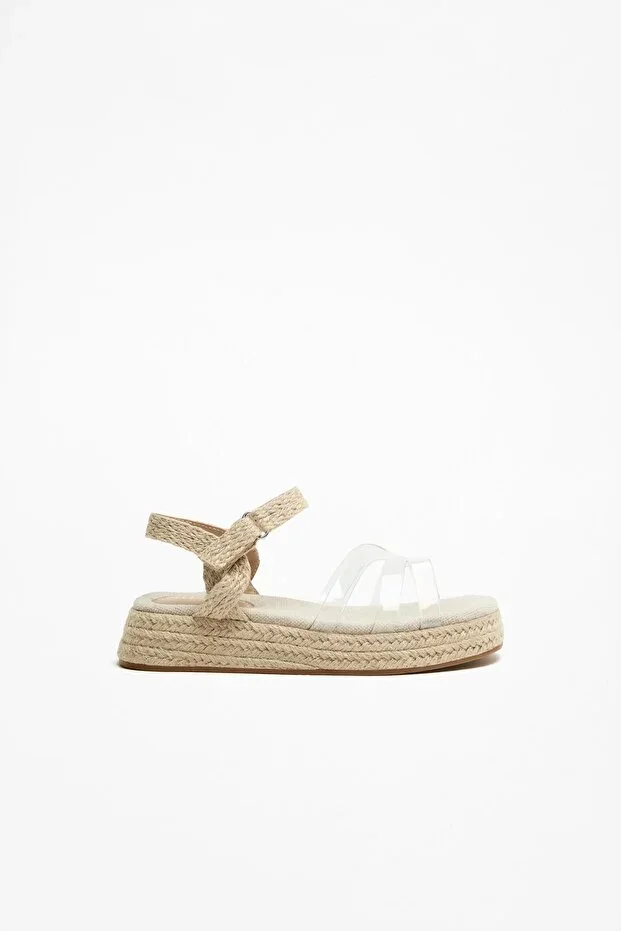 Vinyl jute sandals