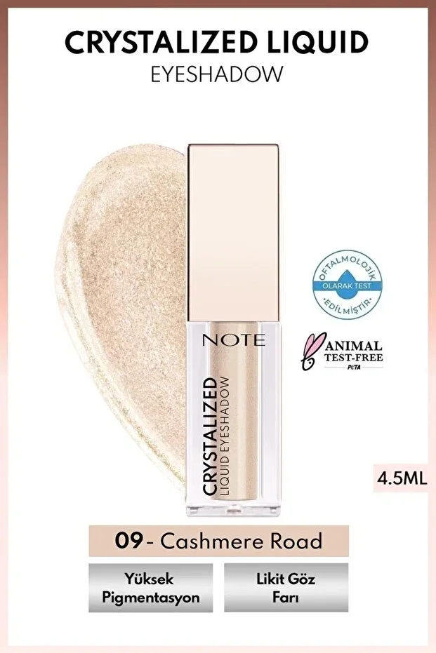 Note Cosmetics Crystalized Liquid Eyeshadow Liquid Metallic Eyeshadow - 09 Cashmere Road
