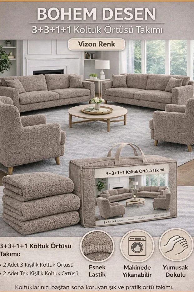 Jacquard Bohemian Fabric 3.3.1.1 Armchair Cover Sofa Cover Set Home Textile Sofa Cover