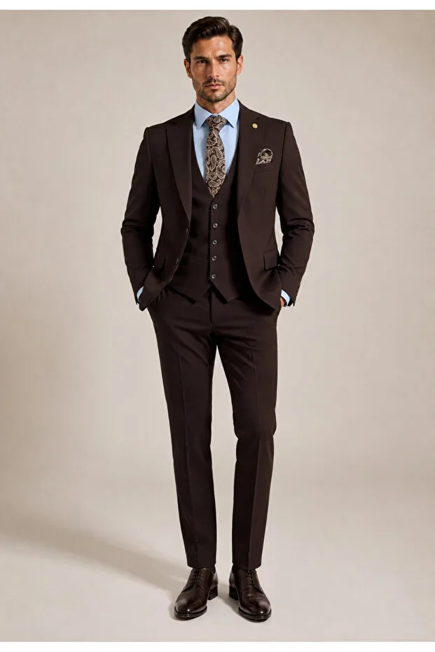 Men's 3-Piece Suit - Men's Blazer Pants Vest