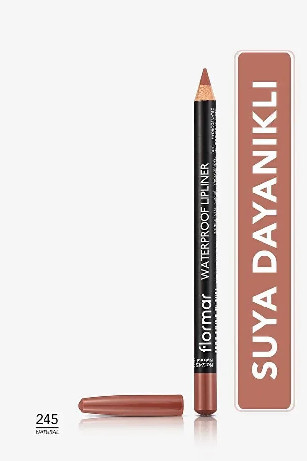 Flormar Waterproof Lipliner (NATURAL DARK BROWN) - Waterproof Lipliner - -245 Natural - 8690604567607