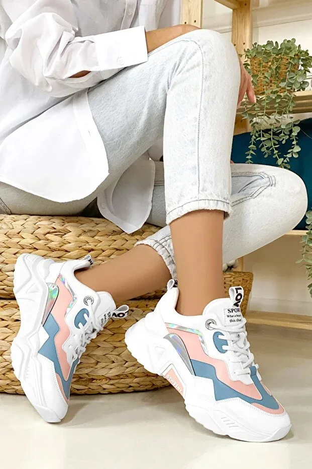 Women's Blue White Sneaker