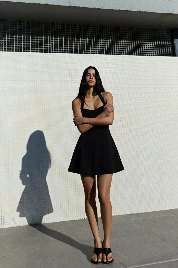 Bershka Halter neck mini dress