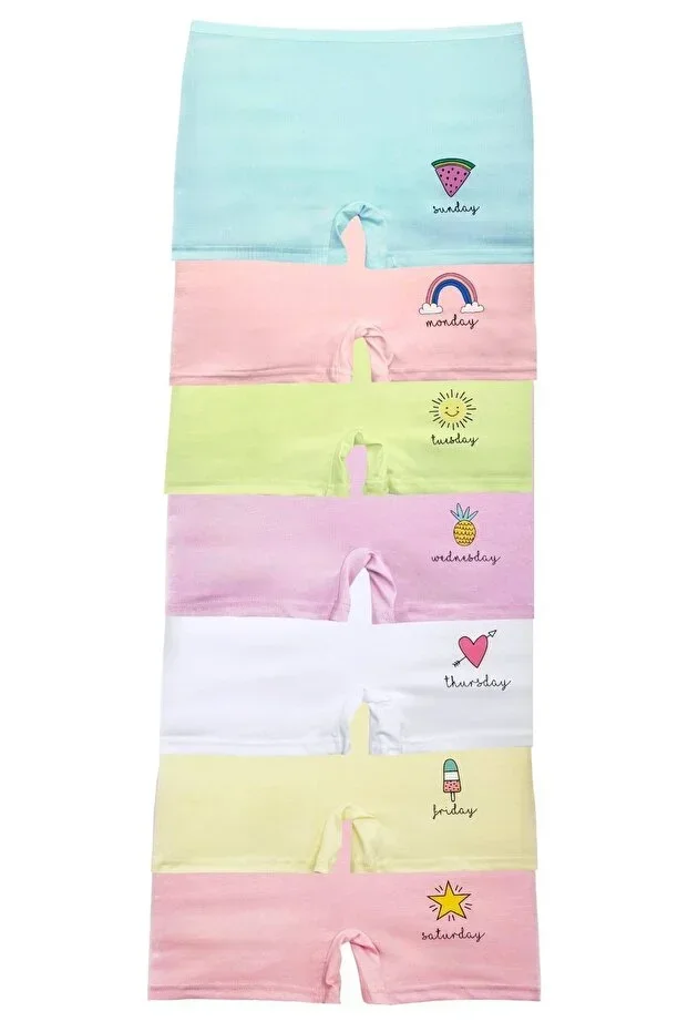 107 Child Days 7-Piece Girls Boxer Shorts Pack