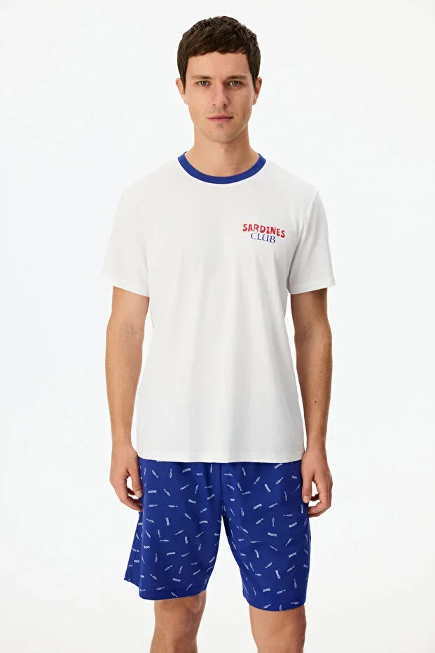 Men's Colorful Sardines Club Pajama Set