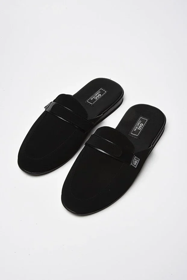 Men's Black House Slippers 350s