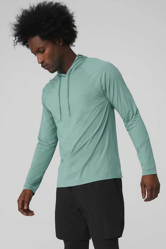 Alo Yoga Idol Runner Kapüşonlu Sweatshirt Mavi | CBHKG-2958
