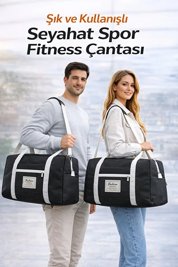 Unisex Front Pocket Long Strap Travel Fitness and Sports Bag for Women and Men