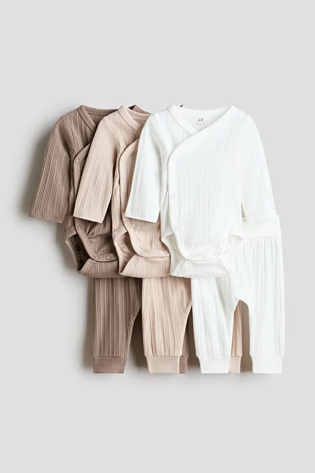 6 Piece Bodysuit and Pants Set