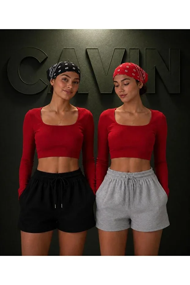 cavın SHORTS BLACK AND GRAY 2-PACK