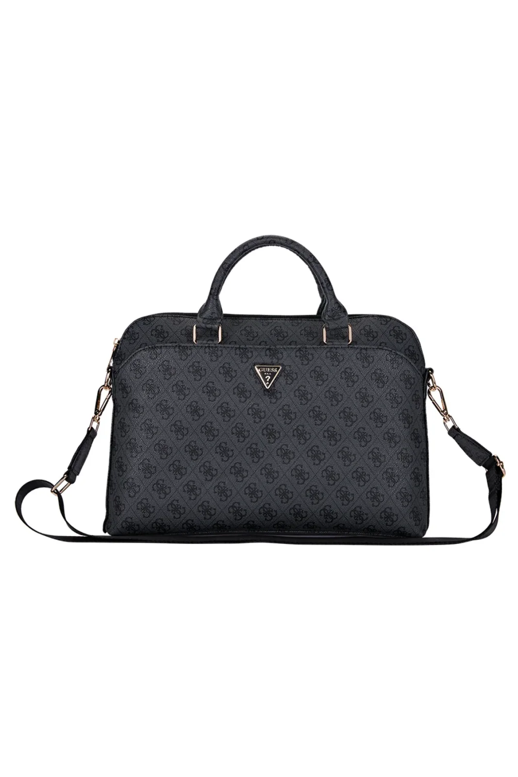 Original Licensed 4G Patterned Triangle Logo Shoulder Bag 15-inch Laptop Bag Black