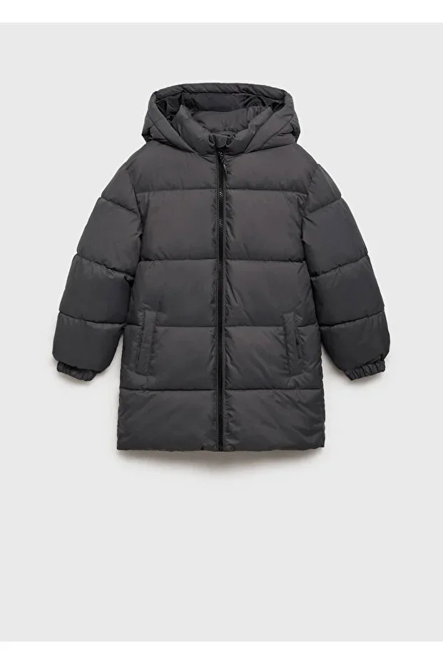 Quilted Lined Hooded Coat