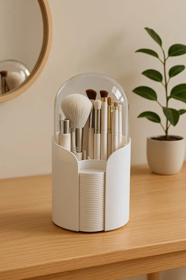Olivia Brush Makeup Brush and Cotton Organizer