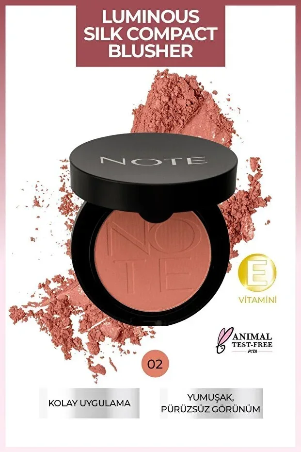 Luminous Silk Compact Blusher Powder Blusher - 02 Pink In Summer