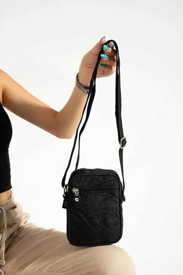 Water Resistant Clinker Fabric Phone Wallet with Adjustable Strap and Multiple Pockets