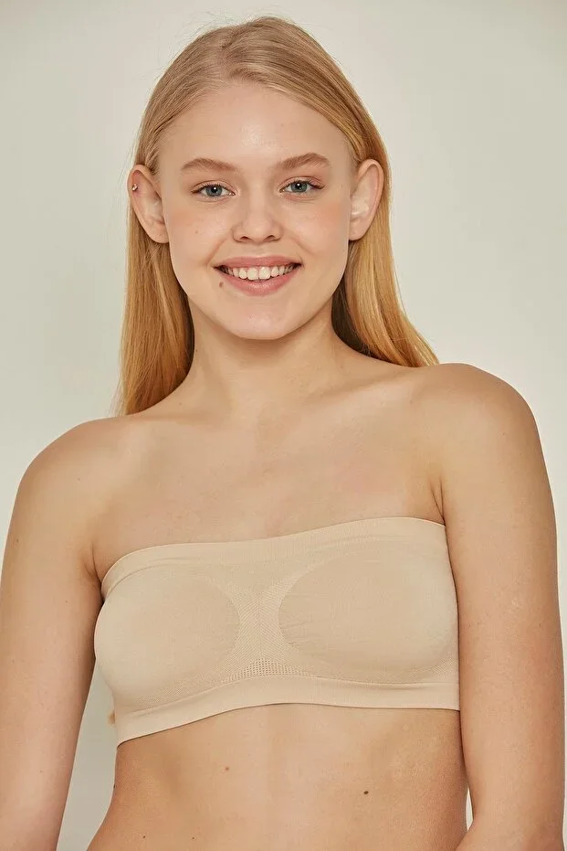 C14002 Seamless Strapless Bralette Nude