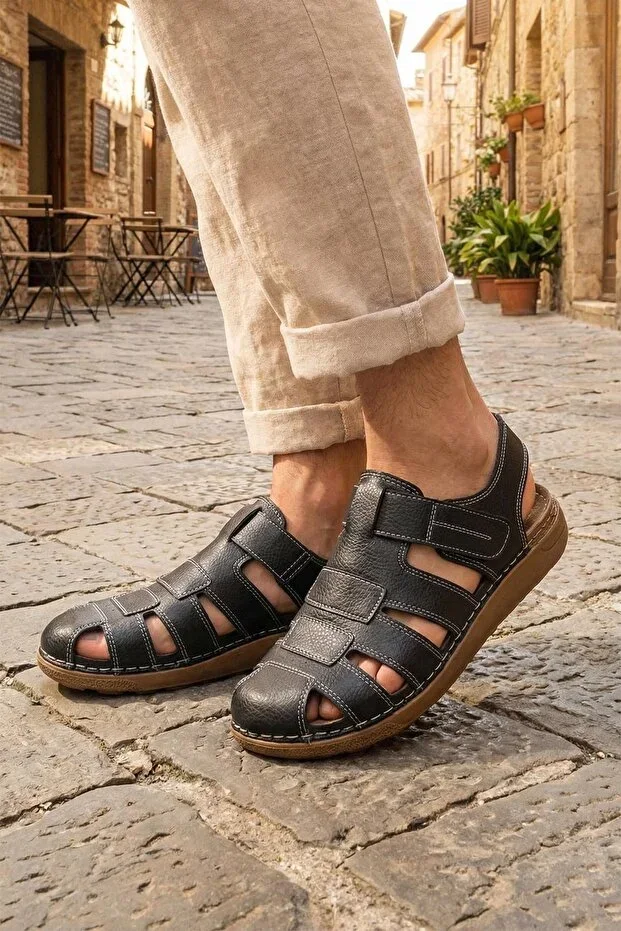 Summer Men's Velcro Adjustable Comfortable Sole Sandals