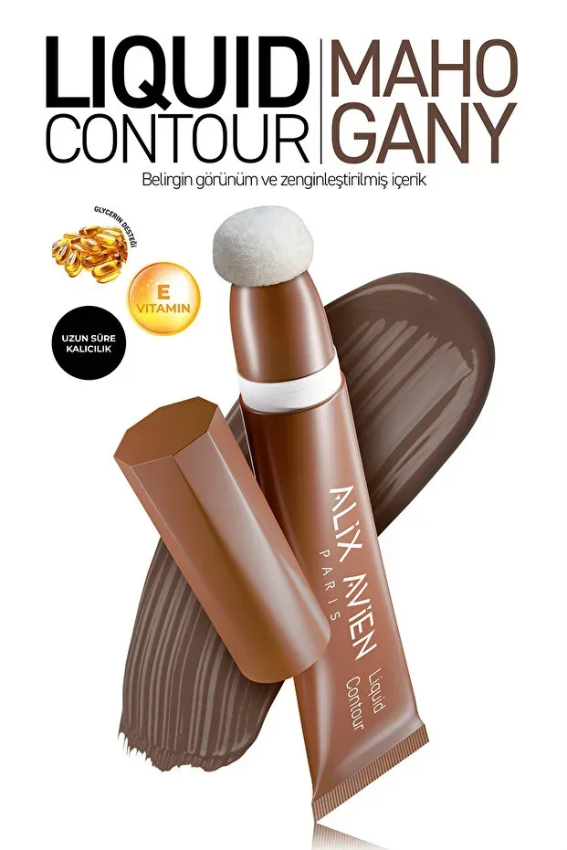 Anti-Aging Moisturizing Creamy Liquid Contour with Vitamin E - Liquid Contour 104 Mahogany