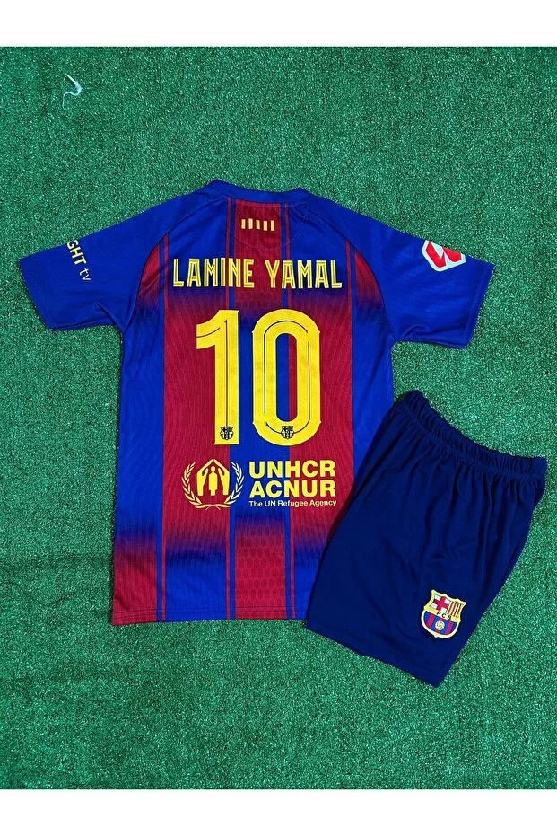 F.C B.a.r.c.e.l.o.n.a 2025-26 Lamine Yamal İç Saha Parçalı Çocuk Forması 2'Li Set