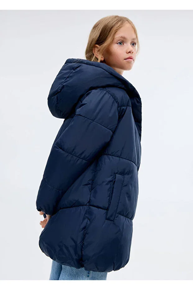 Hooded quilted anorak