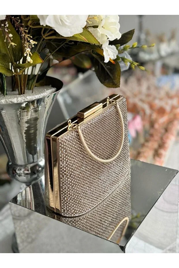 EVENING BAG BUCKET MODEL WITH STONES WEDDING INVITATION SPECIAL DAYS