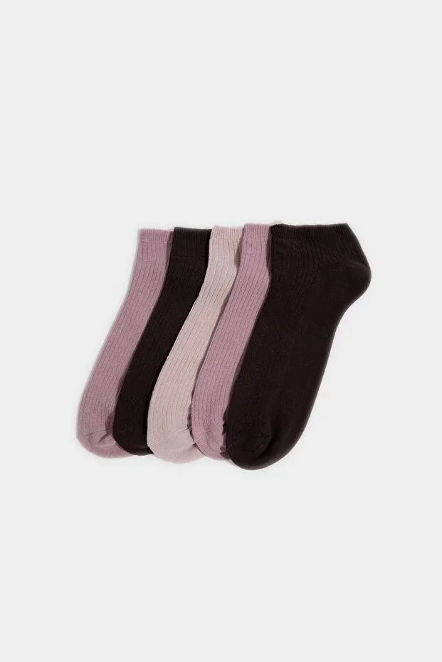 Women's Comfortable Elastic 5-Pack Cotton Ankle Socks H3023AXNS
