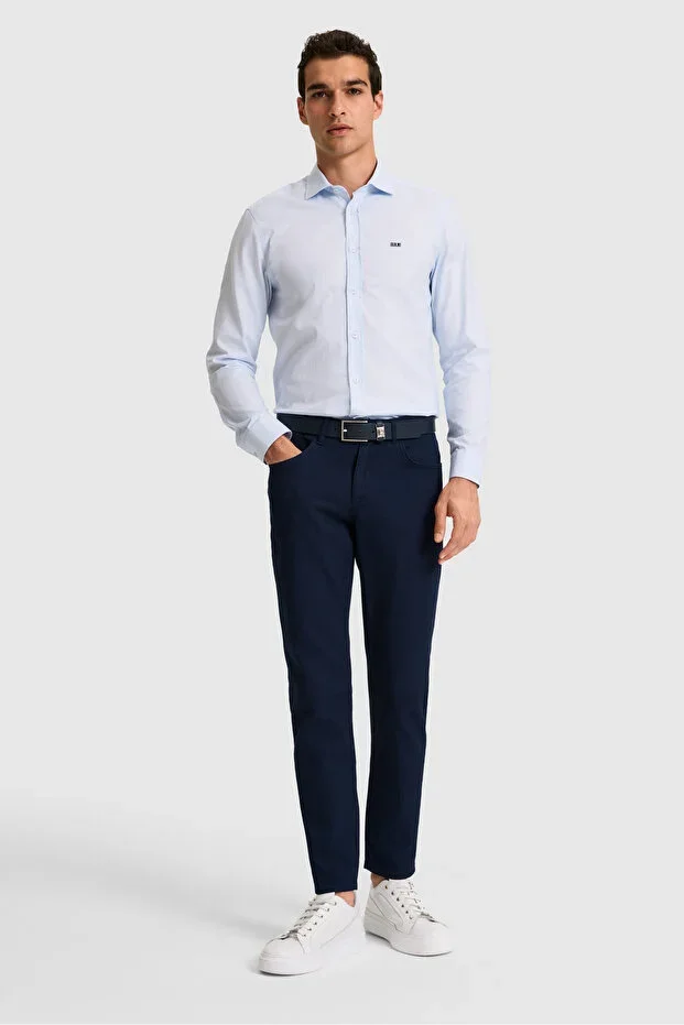 Men's Navy Canvas Trousers 50326183-VR033