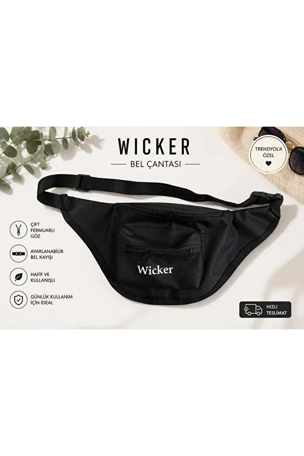 Wickers black waist bag, adjustable belt for daily use