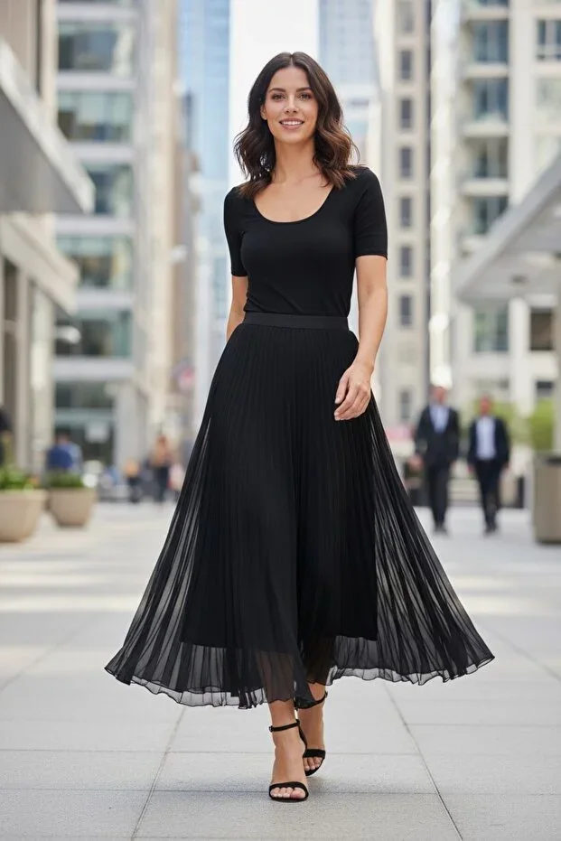 MARİGOLD COLLECTİON PLEATED SKIRT