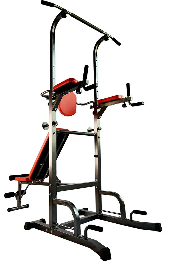 Premium Multifunctional Power Tower - Foldable Weight Bench Pull-up and Dip Station