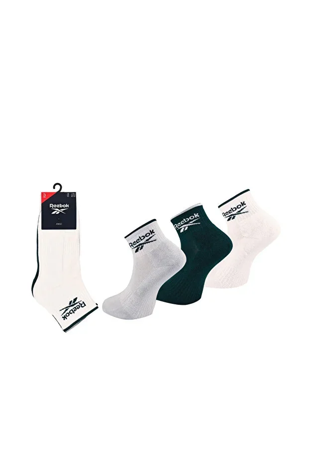 R0362AnkleVector3'lu White Unisex Socks
