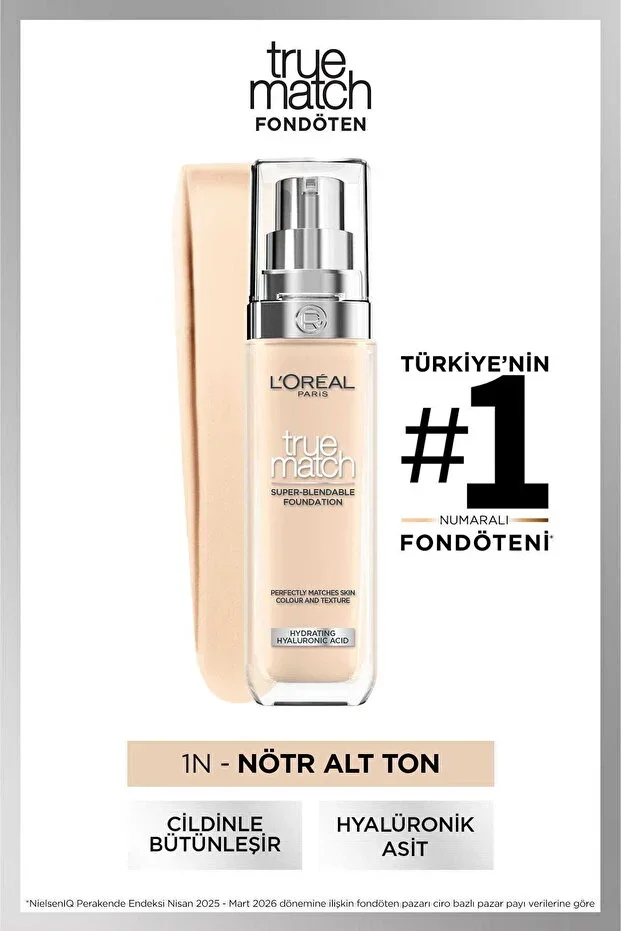 L'Oréal Paris True Match Caring Foundation 1N IVORY
