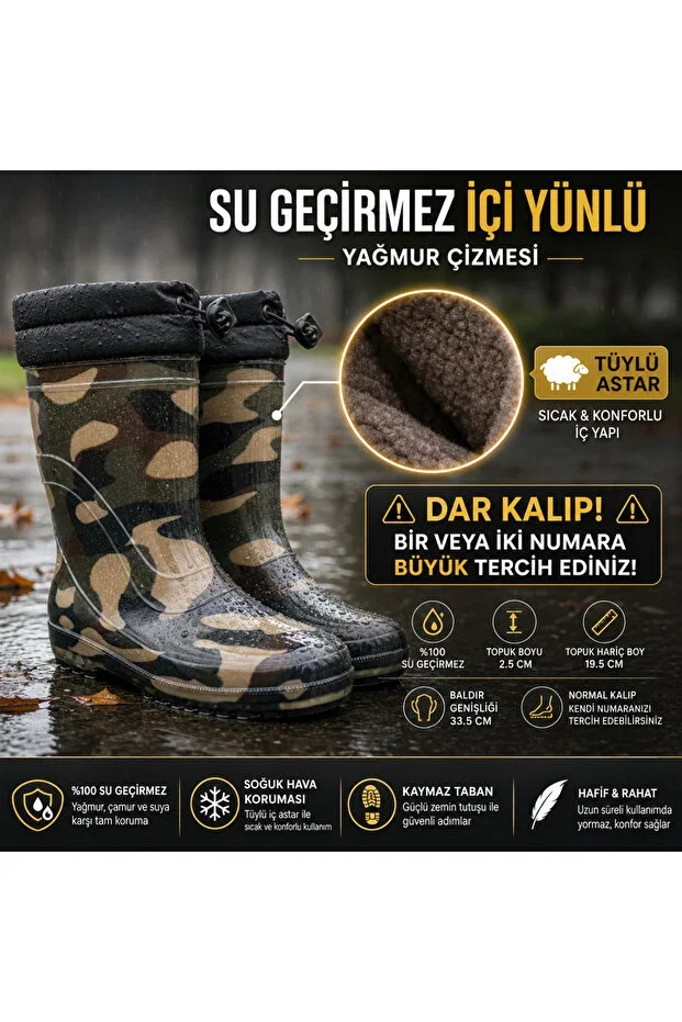 ÇİĞDEM KUNDURA INSIDE FLEECY FLOWERED ELASTIC BOOT