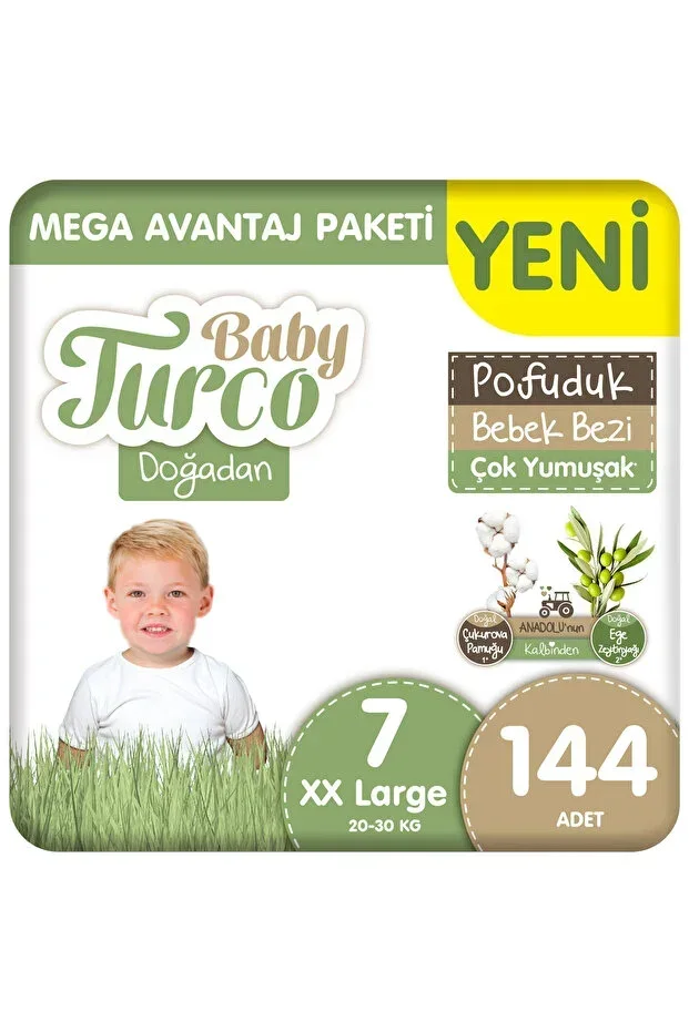Doğadan Mega Avantaj Paketi Pofuduk Baby Diaper Size 7 Xxlarge 144 Pieces