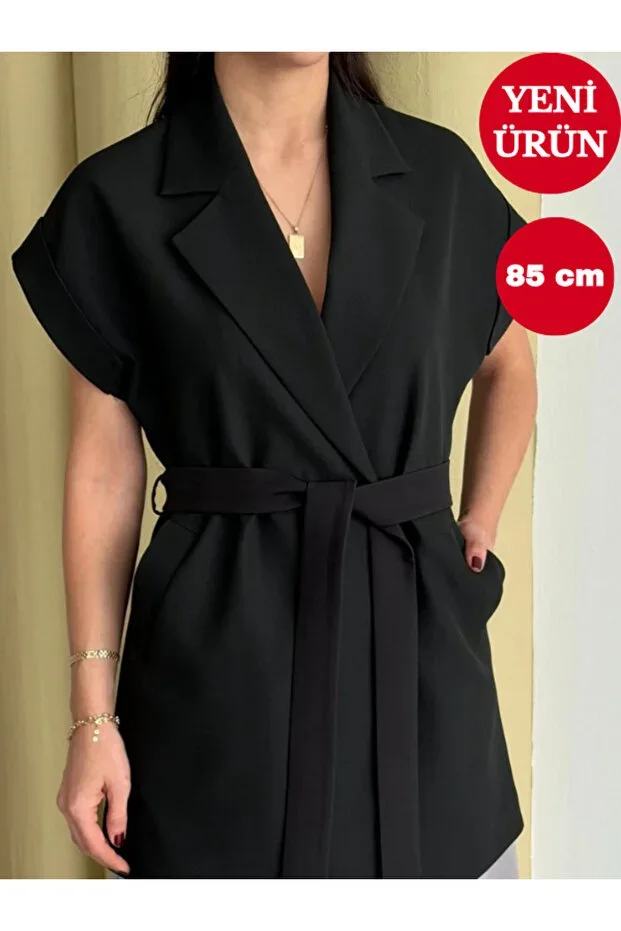 LONG Low Armhole Belted Vest