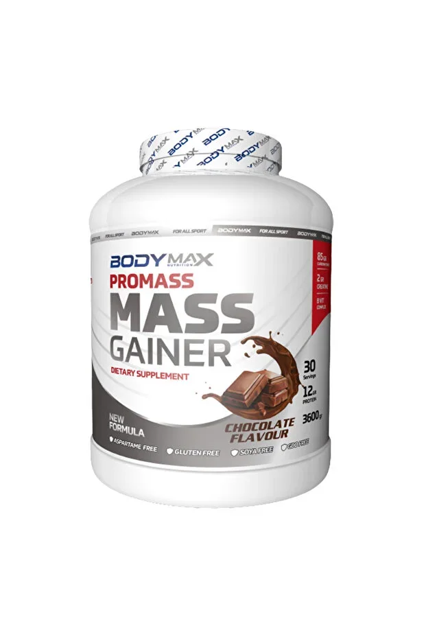 Promass Mass Gainer 3600 gr 30 Servings Chocolate Flavored Shaker and 2 Pcs Gift