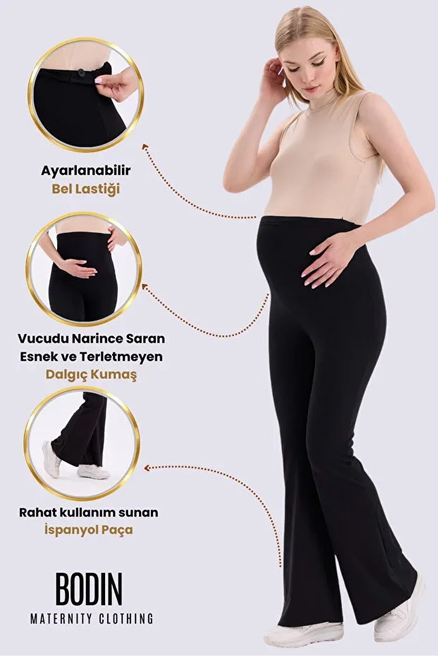 Spanish Flare Adjustable Waist Shapewear Maternity Tights