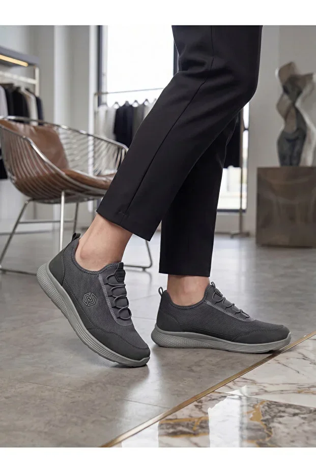 Breathable Orthopedic Casual Sports Walking Shoes Laceless Comfortable Lightweight Memory For Men - Smoke